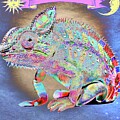 Chameleon pop art poster